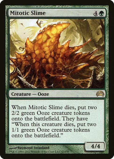 Mitotic Slime, carta Magic di tipo Creature — Ooze illustrata da Raymond Swanland