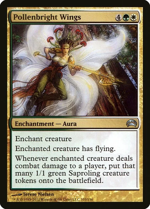 Pollenbright Wings, carta Magic di tipo Enchantment — Aura illustrata da Terese Nielsen