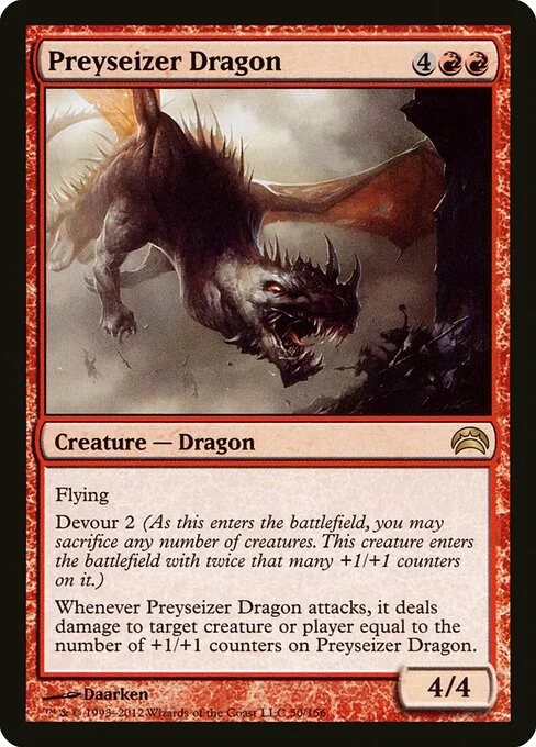 Preyseizer Dragon, carta Magic di tipo Creature — Dragon illustrata da Daarken