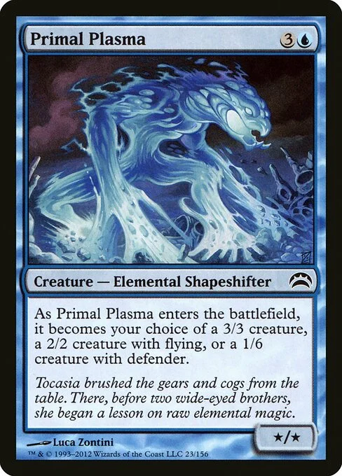 Primal Plasma, carta Magic di tipo Creature — Elemental Shapeshifter illustrata da Luca Zontini
