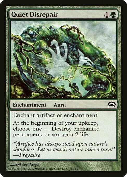 Quiet Disrepair, carta Magic di tipo Enchantment — Aura illustrata da Glen Angus