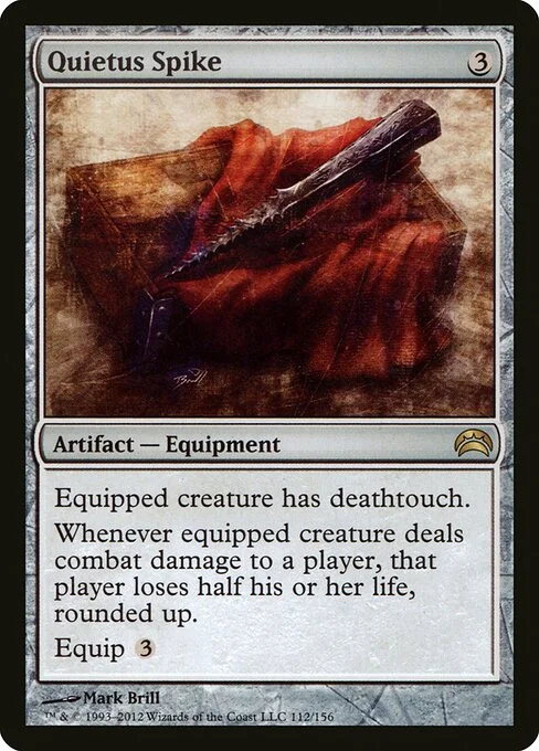 Quietus Spike, carta Magic di tipo Artifact — Equipment illustrata da Mark Brill
