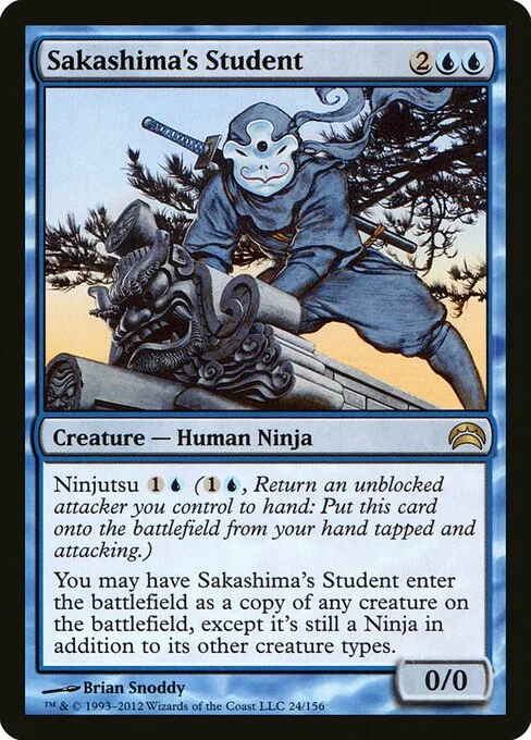 Sakashima's Student, carta Magic di tipo Creature — Human Ninja illustrata da Brian Snõddy