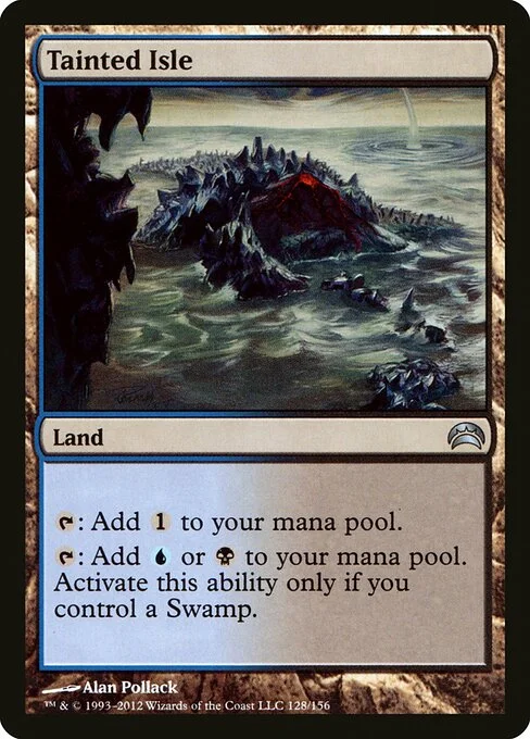 Tainted Isle, carta Magic di tipo Land illustrata da Alan Pollack