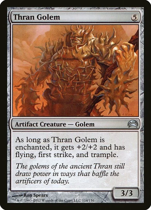Thran Golem, carta Magic di tipo Artifact Creature — Golem illustrata da Ron Spears