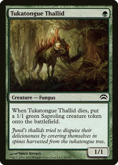 Tukatongue Thallid, carta Magic di tipo Creature — Fungus illustrata da Vance Kovacs