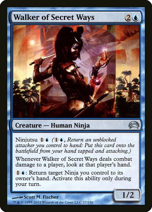 Walker of Secret Ways, carta Magic di tipo Creature — Human Ninja illustrata da Scott M. Fischer