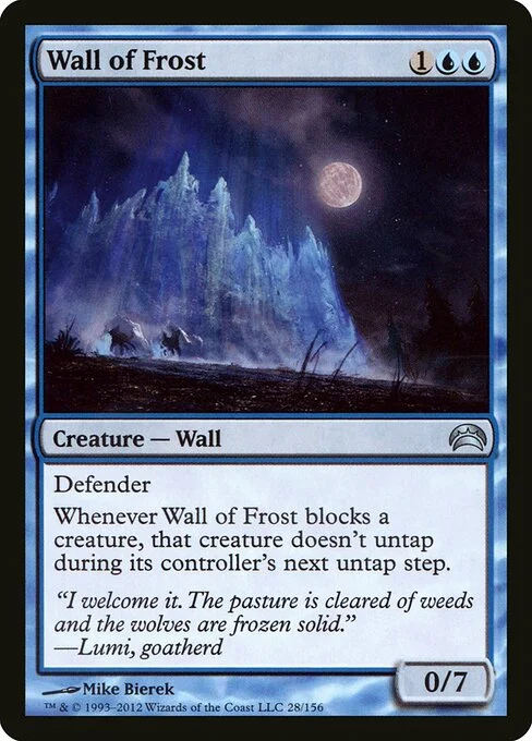 Wall of Frost, carta Magic di tipo Creature — Wall illustrata da Mike Bierek