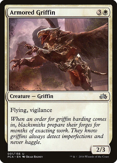 Armored Griffin, carta Magic di tipo Creature — Griffin illustrata da Brad Rigney