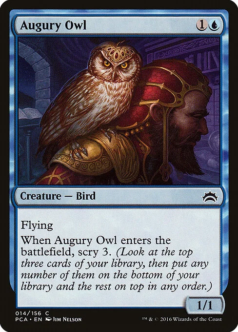Augury Owl, carta Magic di tipo Creature — Bird illustrata da Jim Nelson