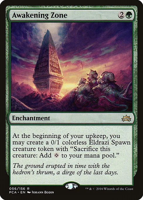 Awakening Zone, carta Magic di tipo Enchantment illustrata da Johann Bodin