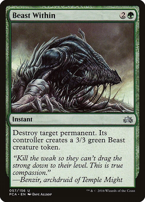 Beast Within, carta Magic di tipo Instant illustrata da Dave Allsop