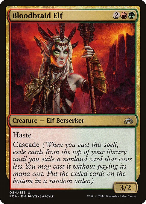 Bloodbraid Elf, carta Magic di tipo Creature — Elf Berserker illustrata da Steve Argyle