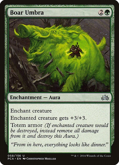 Boar Umbra, carta Magic di tipo Enchantment — Aura illustrata da Christopher Moeller