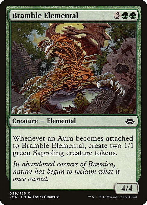 Bramble Elemental, carta Magic di tipo Creature — Elemental illustrata da Tomas Giorello