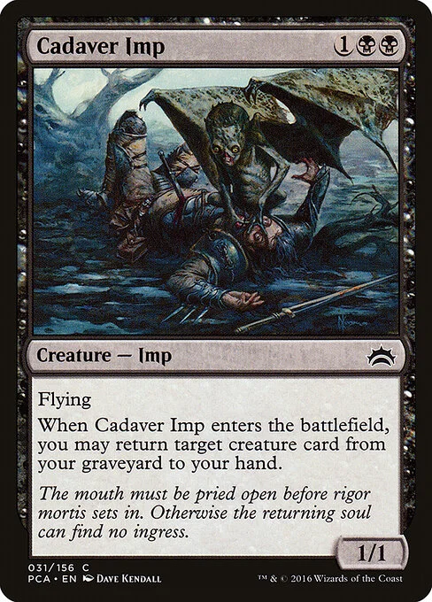 Cadaver Imp, carta Magic di tipo Creature — Imp illustrata da Dave Kendall