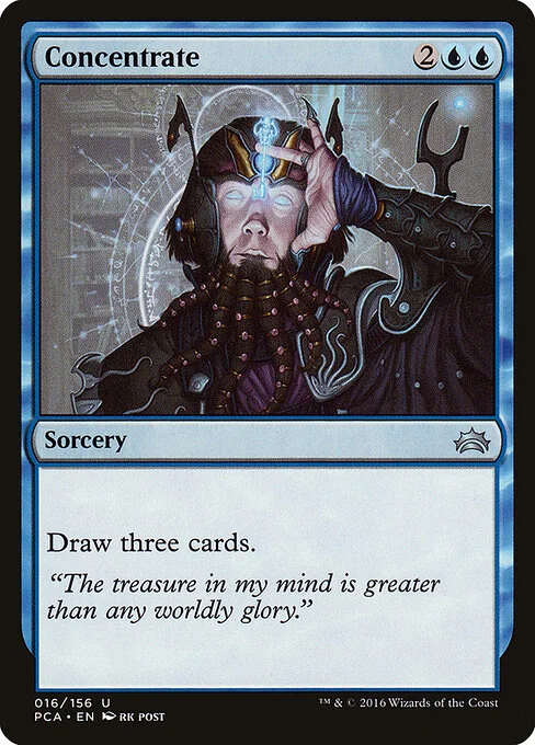 Concentrate, carta Magic di tipo Sorcery illustrata da rk post