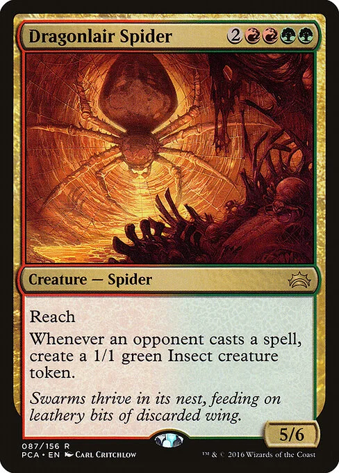 Dragonlair Spider, carta Magic di tipo Creature — Spider illustrata da Carl Critchlow
