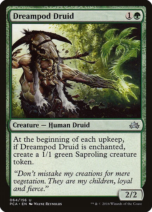 Dreampod Druid, carta Magic di tipo Creature — Human Druid illustrata da Wayne Reynolds