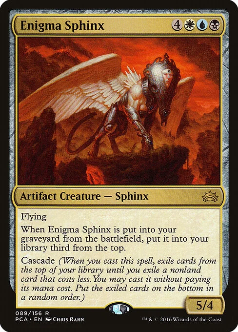 Enigma Sphinx, carta Magic di tipo Artifact Creature — Sphinx illustrata da Chris Rahn