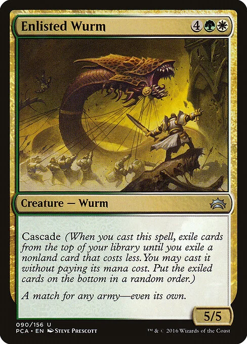 Enlisted Wurm, carta Magic di tipo Creature — Wurm illustrata da Steve Prescott