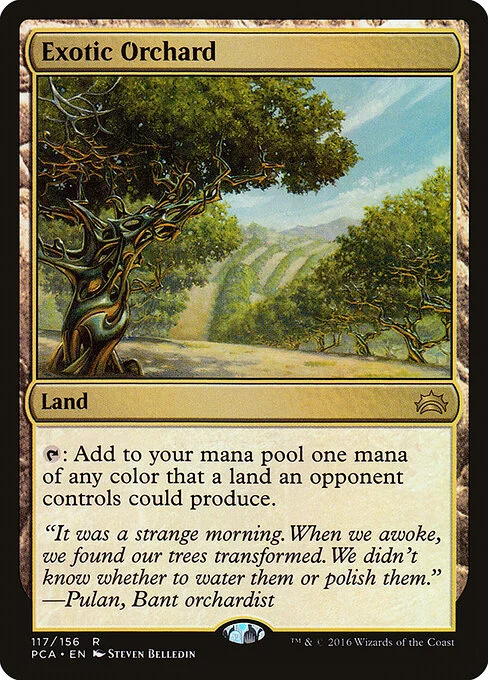 Exotic Orchard, carta Magic di tipo Land illustrata da Steven Belledin