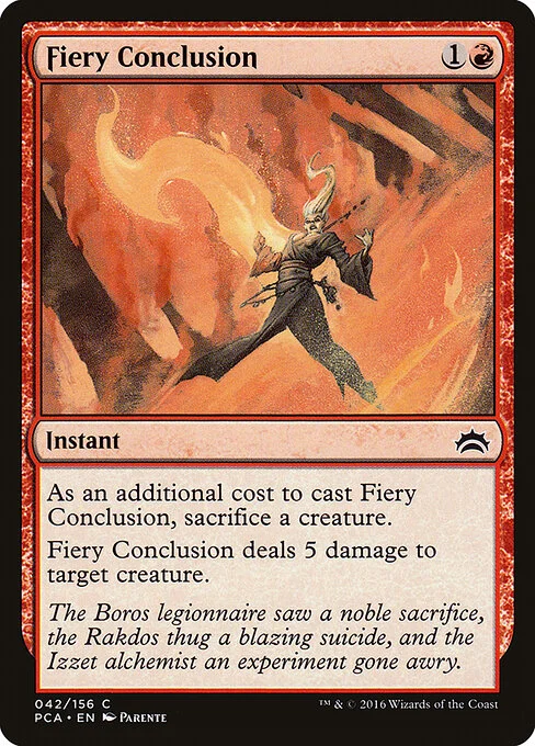 Fiery Conclusion, carta Magic di tipo Instant illustrata da Paolo Parente