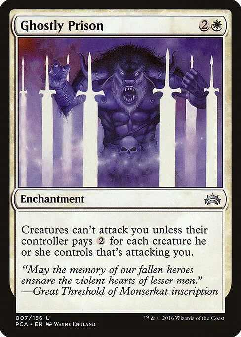 Ghostly Prison, carta Magic di tipo Enchantment illustrata da Wayne England