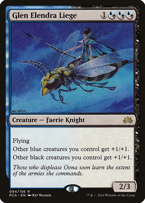 Glen Elendra Liege, carta Magic di tipo Creature — Faerie Knight illustrata da Kev Walker