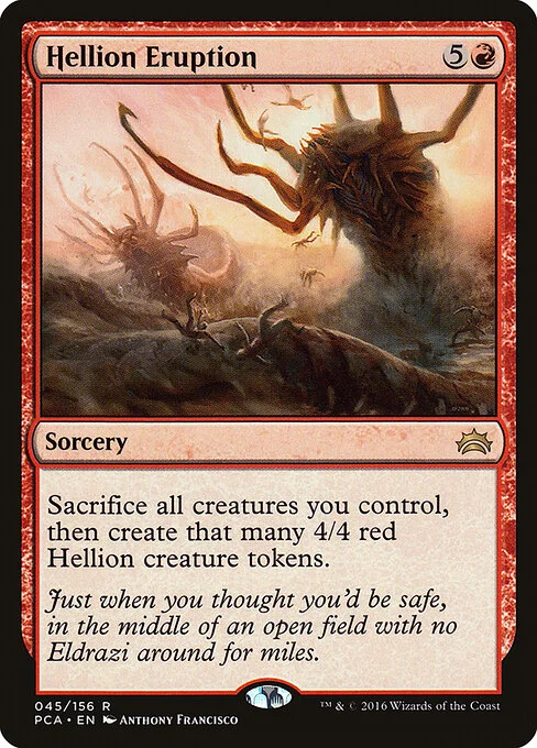 Hellion Eruption, carta Magic di tipo Sorcery illustrata da Anthony Francisco
