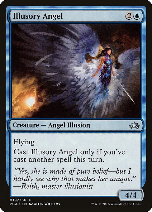 Illusory Angel, carta Magic di tipo Creature — Angel Illusion illustrata da Allen Williams