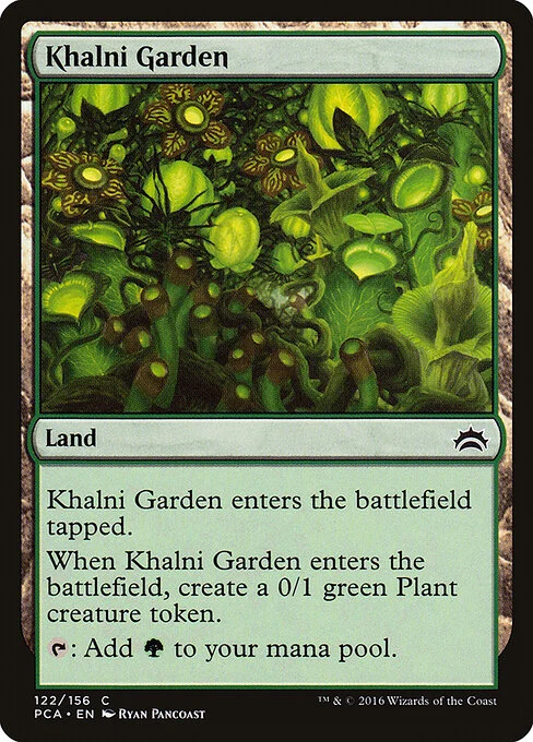 Khalni Garden, carta Magic di tipo Land illustrata da Ryan Pancoast