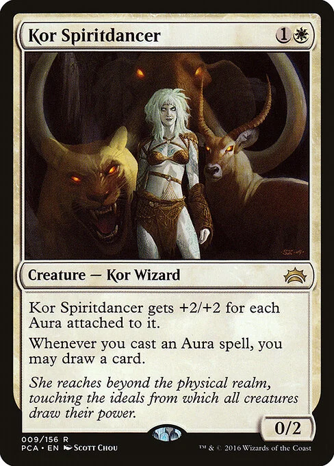 Kor Spiritdancer, carta Magic di tipo Creature — Kor Wizard illustrata da Scott Chou