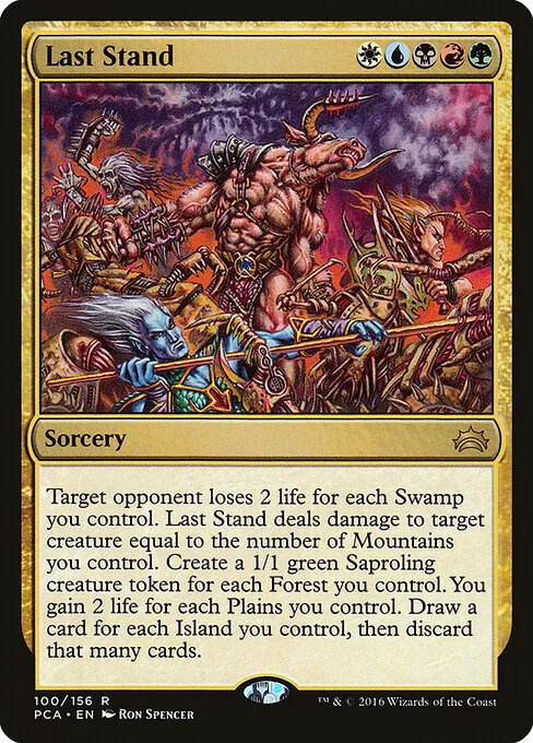 Last Stand, carta Magic di tipo Sorcery illustrata da Ron Spencer