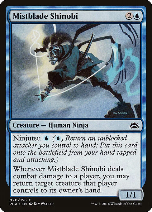 Mistblade Shinobi, carta Magic di tipo Creature — Human Ninja illustrata da Kev Walker