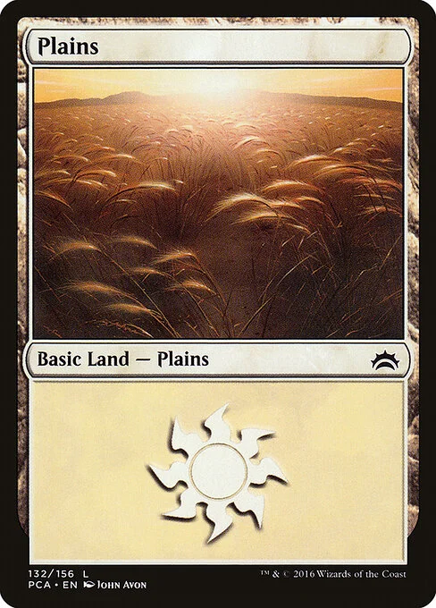 Plains, carta Magic di tipo Basic Land — Plains illustrata da John Avon
