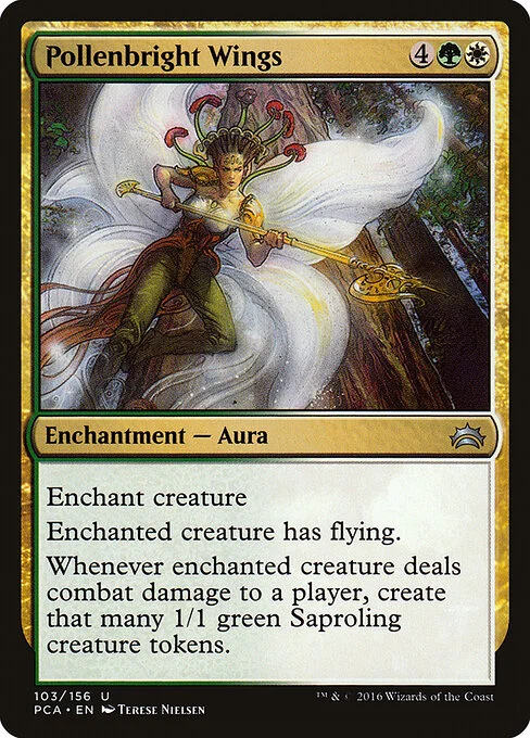 Pollenbright Wings, carta Magic di tipo Enchantment — Aura illustrata da Terese Nielsen
