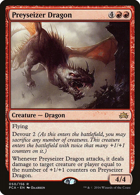 Preyseizer Dragon, carta Magic di tipo Creature — Dragon illustrata da Daarken