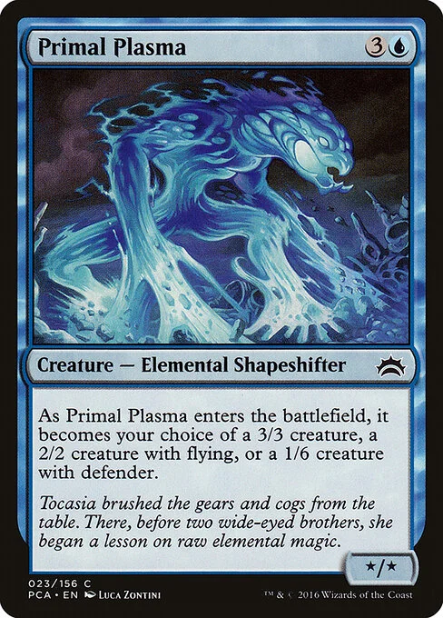 Primal Plasma, carta Magic di tipo Creature — Elemental Shapeshifter illustrata da Luca Zontini