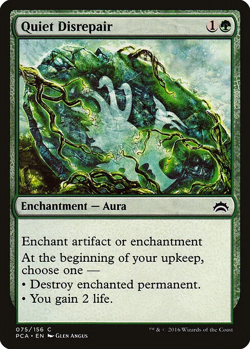 Quiet Disrepair, carta Magic di tipo Enchantment — Aura illustrata da Glen Angus