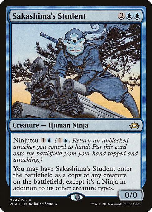 Sakashima's Student, carta Magic di tipo Creature — Human Ninja illustrata da Brian Snõddy