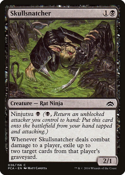 Skullsnatcher, carta Magic di tipo Creature — Rat Ninja illustrata da Matt Cavotta