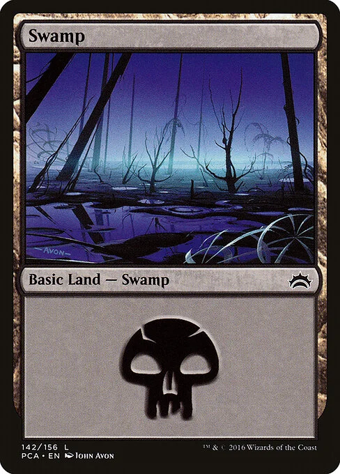 Swamp, carta Magic di tipo Basic Land — Swamp illustrata da John Avon