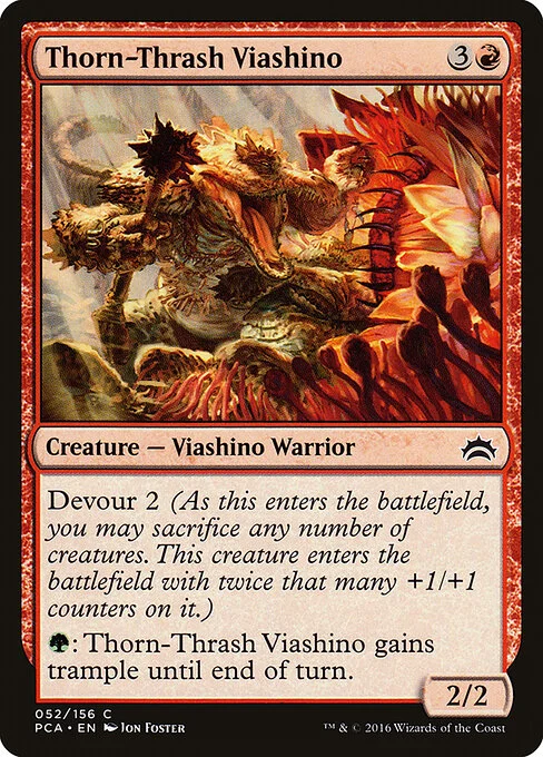 Thorn-Thrash Viashino, carta Magic di tipo Creature — Lizard Warrior illustrata da Jon Foster