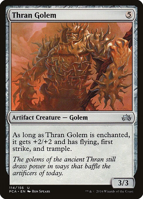 Thran Golem, carta Magic di tipo Artifact Creature — Golem illustrata da Ron Spears