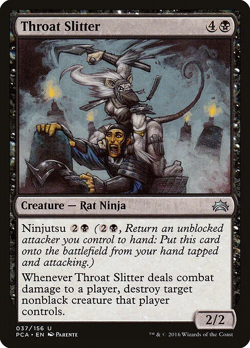 Throat Slitter, carta Magic di tipo Creature — Rat Ninja illustrata da Paolo Parente