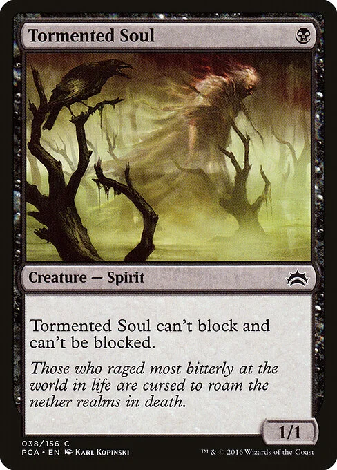 Tormented Soul, carta Magic di tipo Creature — Spirit illustrata da Karl Kopinski