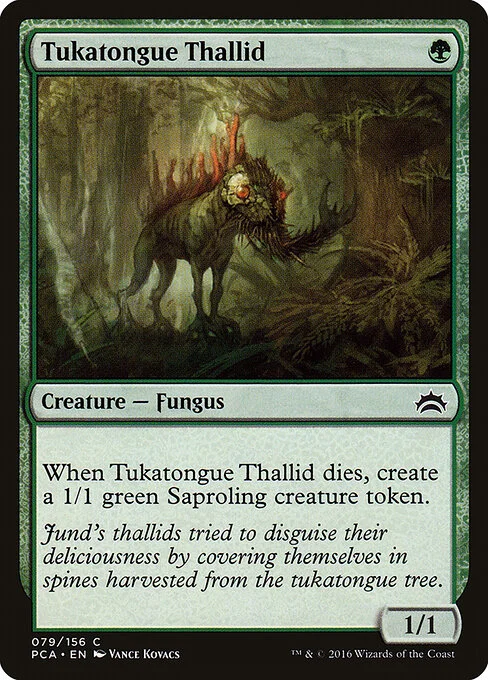 Tukatongue Thallid, carta Magic di tipo Creature — Fungus illustrata da Vance Kovacs