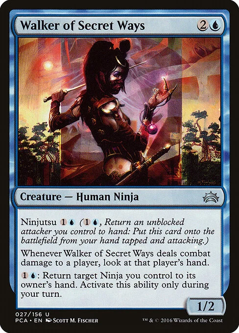 Walker of Secret Ways, carta Magic di tipo Creature — Human Ninja illustrata da Scott M. Fischer