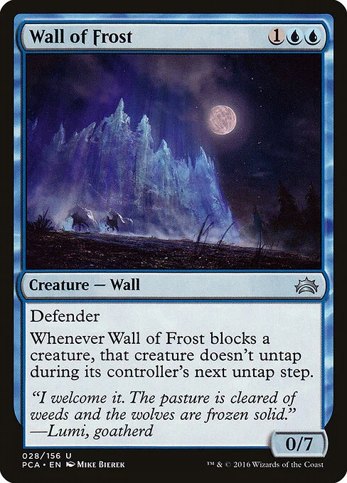Wall of Frost, carta Magic di tipo Creature — Wall illustrata da Mike Bierek